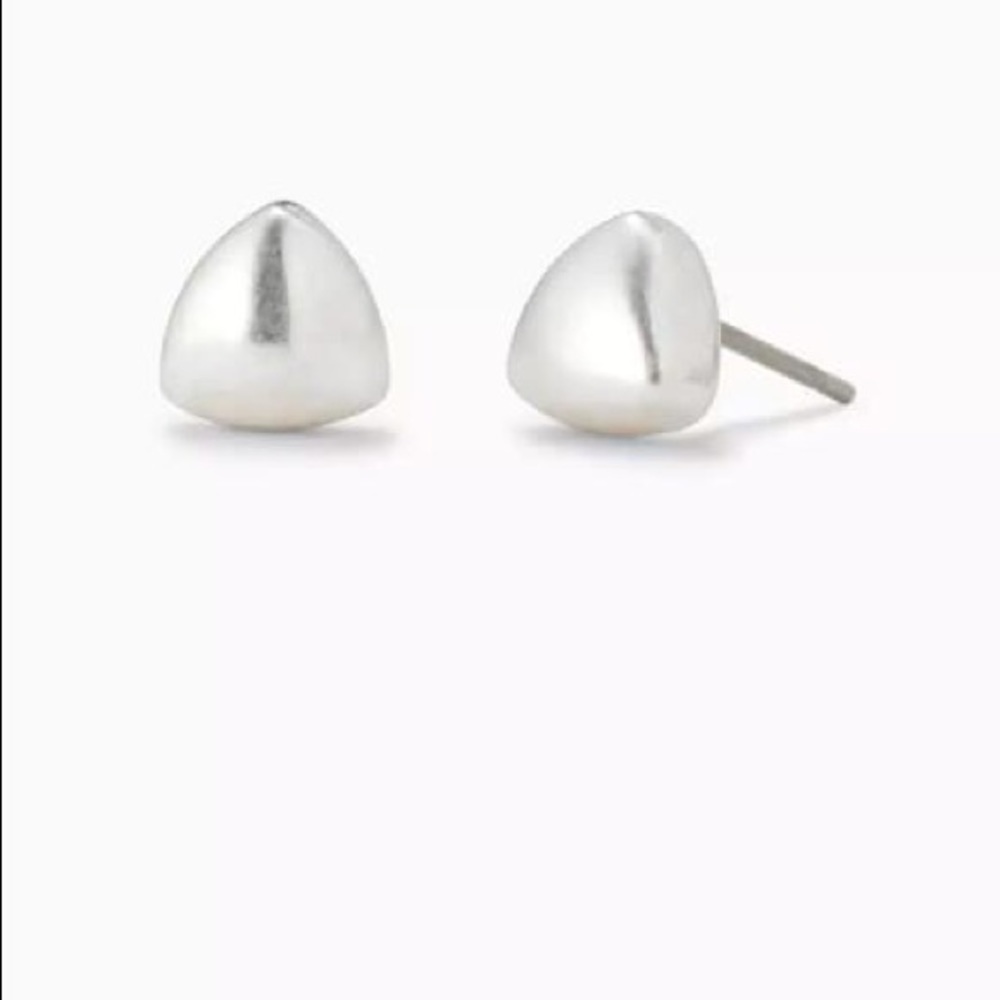 Stella & Dot matte silver Zariah Studs